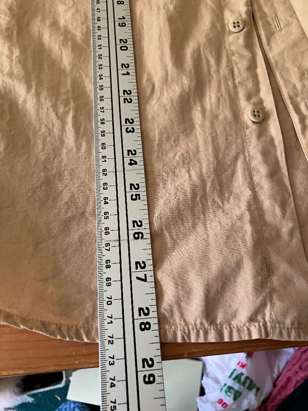 THE NORTH FACE Baytrail button-up Men's shirt Beige/Tan Pine tree embroidery M - Picture 8 of 13